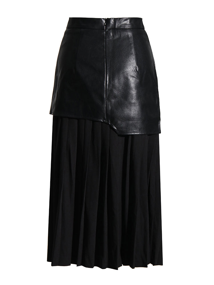 PLEATED MIDI SKIRT