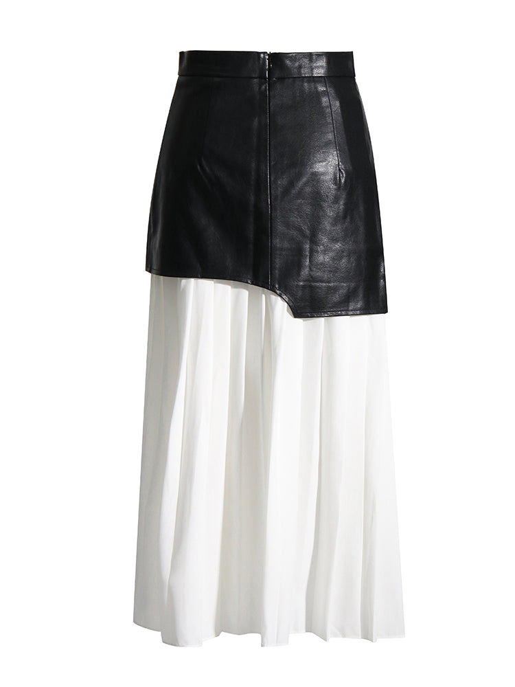 PLEATED MIDI SKIRT