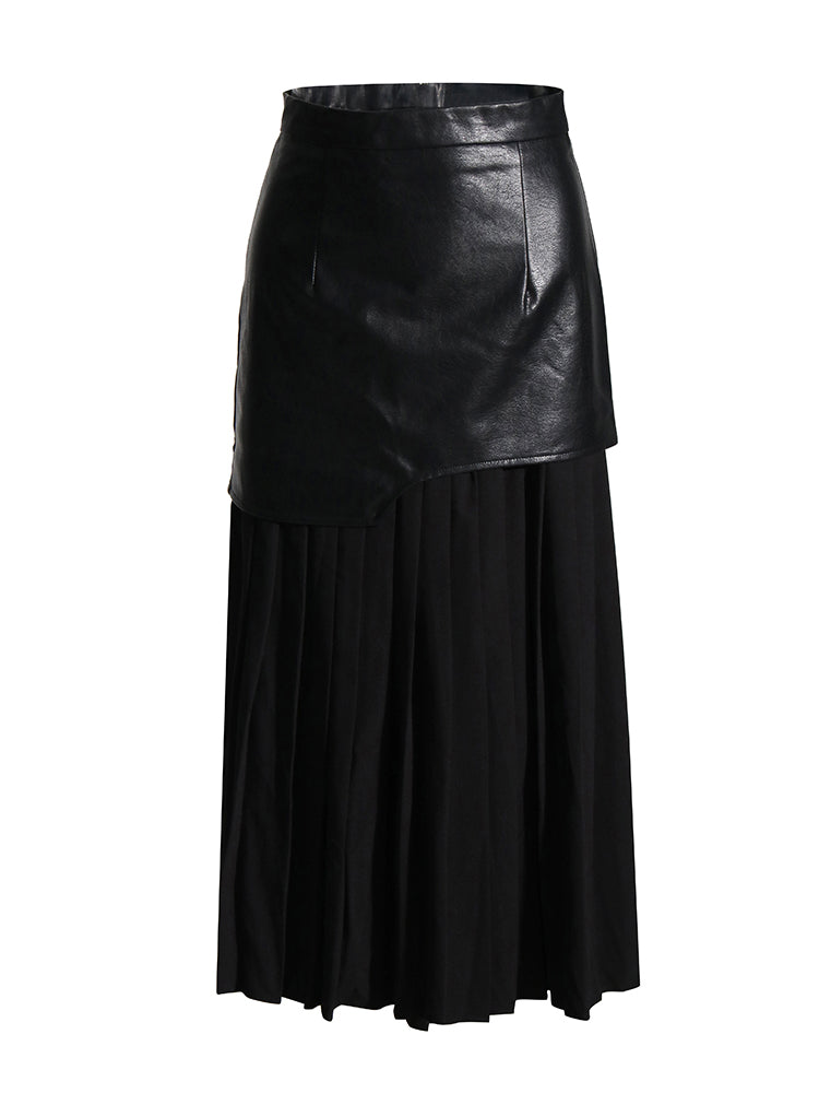 PLEATED MIDI SKIRT