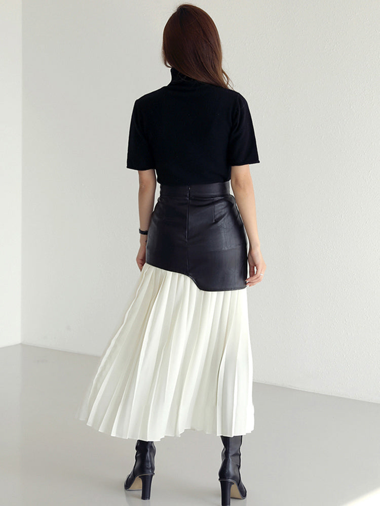 PLEATED MIDI SKIRT