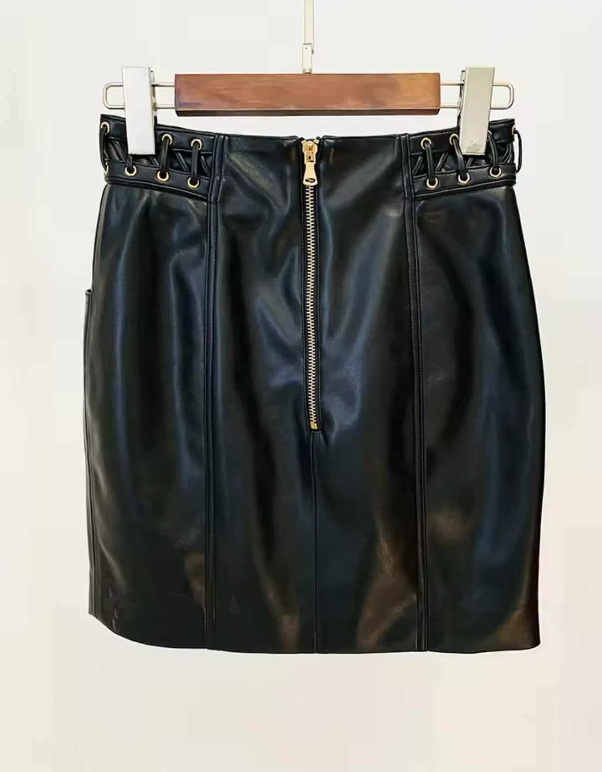 Easy Does It Leather Skirt