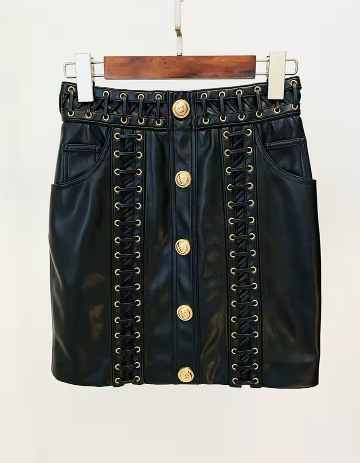 Easy Does It Leather Skirt