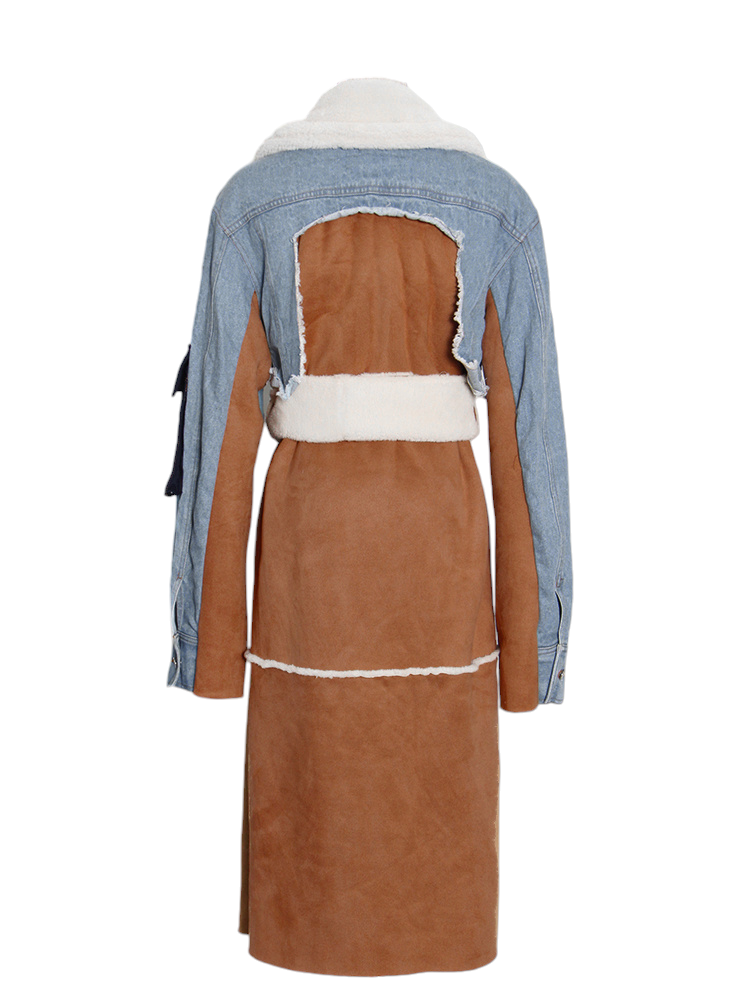 PATCHWORK DENIM COAT