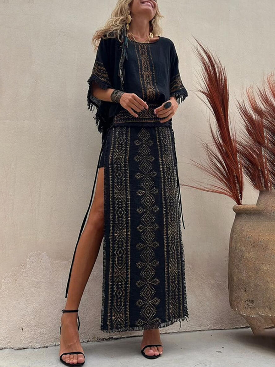 BLACK BOHO SET